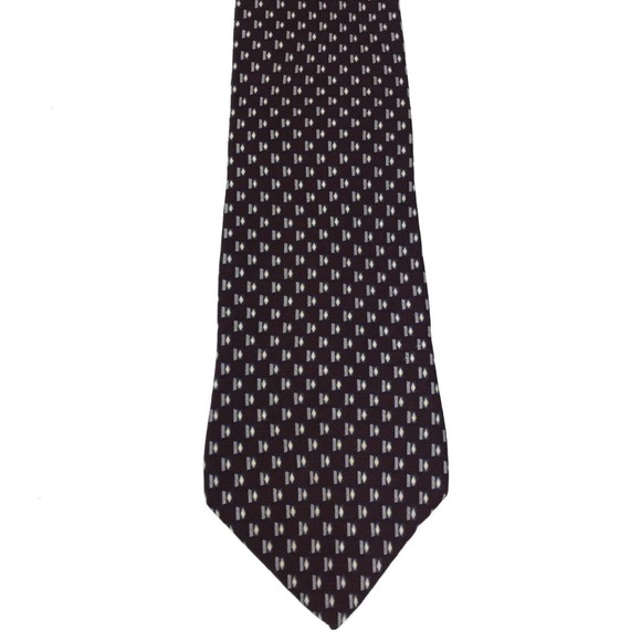 Graham & Lockwood Tie Maroon Blue 100% Silk Necktie 👔 Made In Mexico 58" - Picture 2 of 9